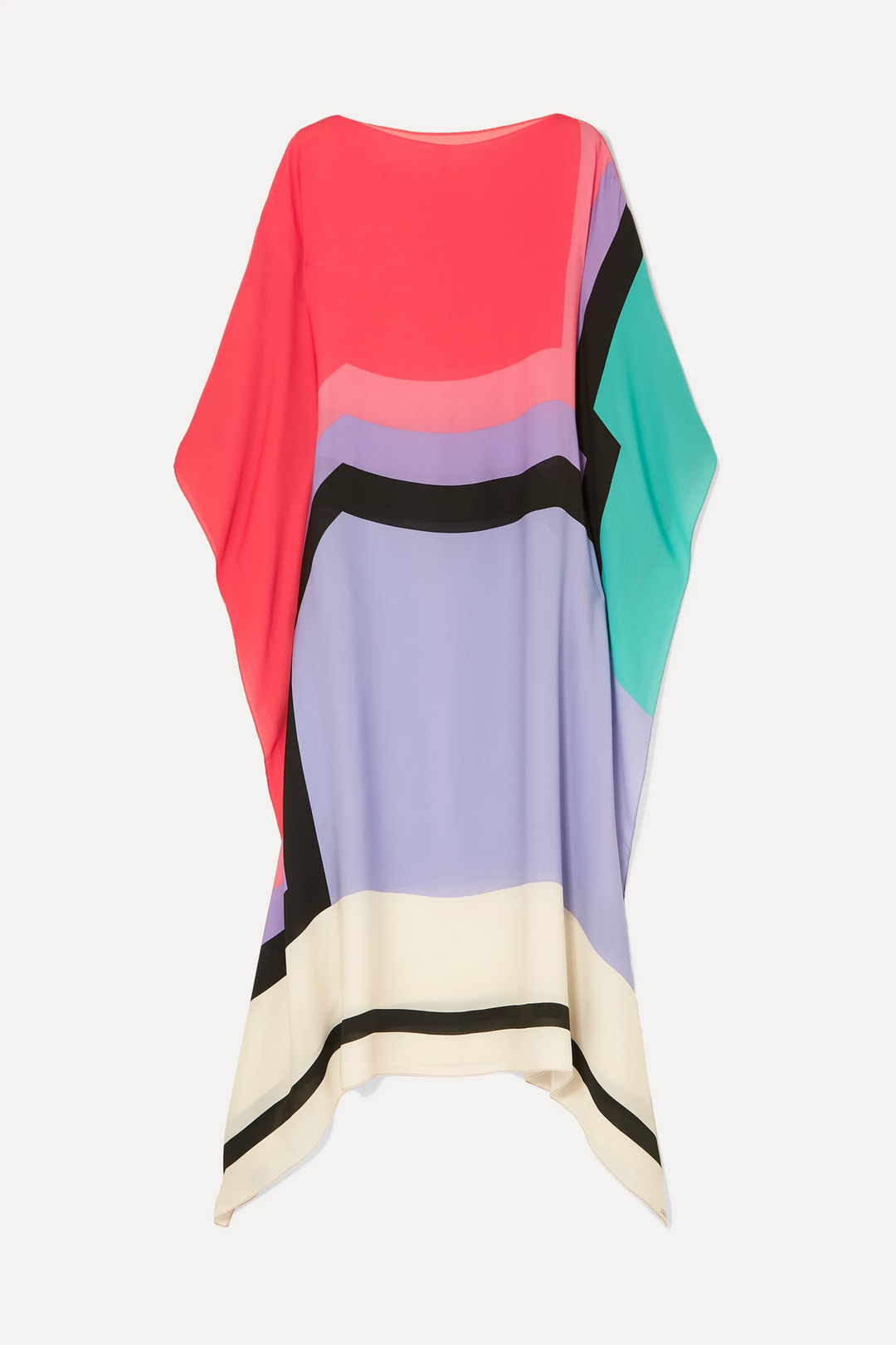 Xyrelvyn – Elegancka Sukienka Maxi w Kolorowych Blokach