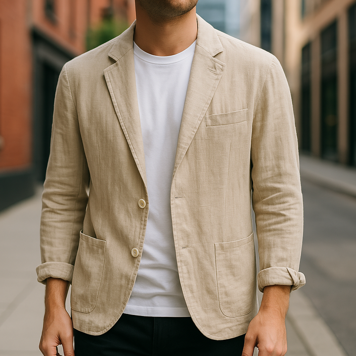 John | Komfortowa Marynarka Lniania
