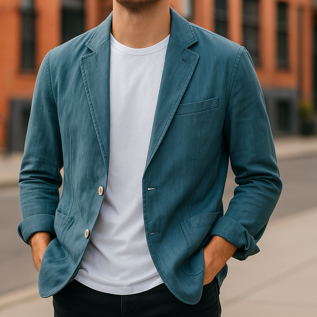 John | Komfortowa Marynarka Lniania