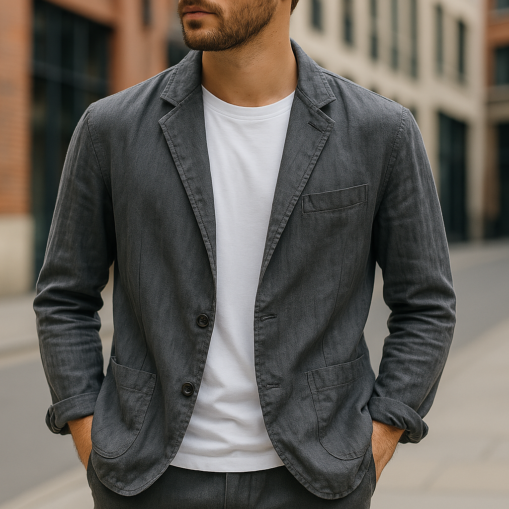 John | Komfortowa Marynarka Lniania
