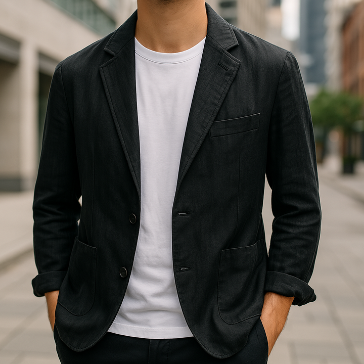 John | Komfortowa Marynarka Lniania