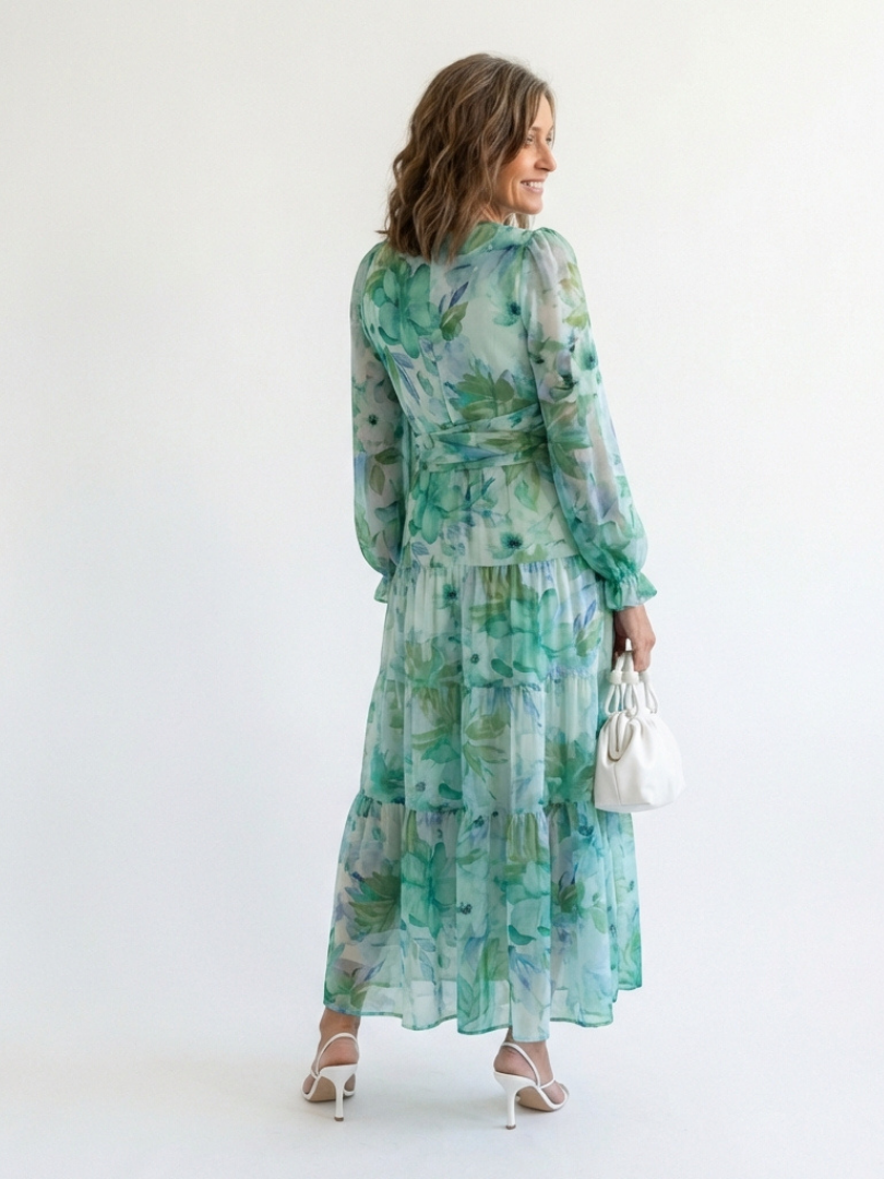 Althea | Długa Sukienka Maxi w Kwiaty