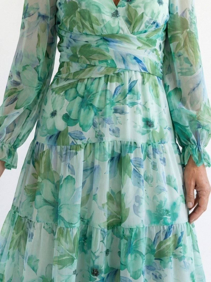 Althea | Długa Sukienka Maxi w Kwiaty