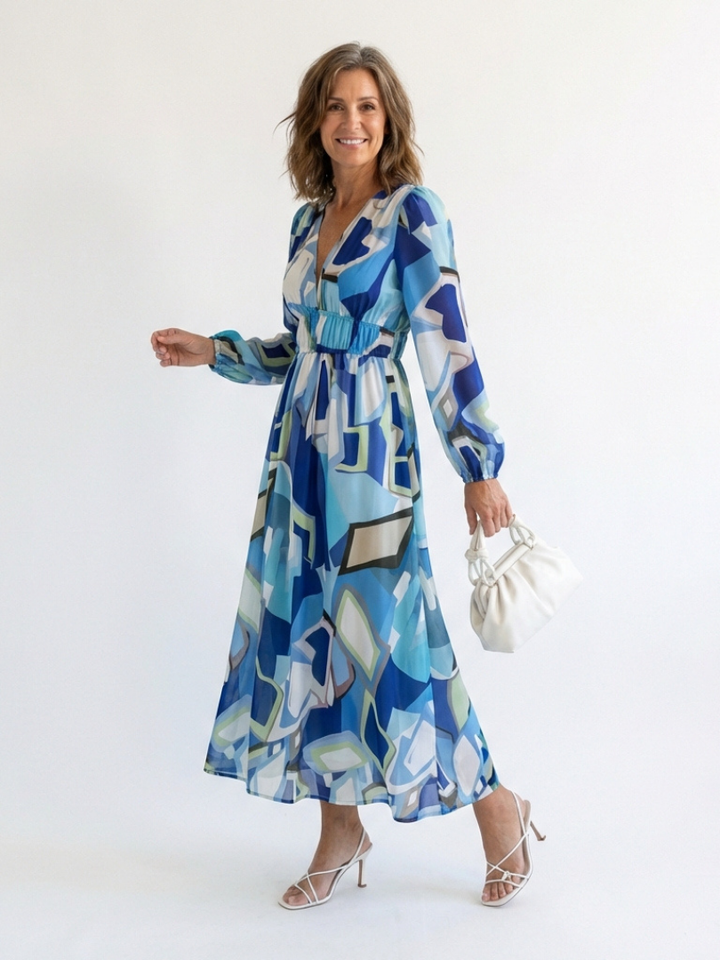 Althea | Długa Sukienka Maxi w Kwiaty