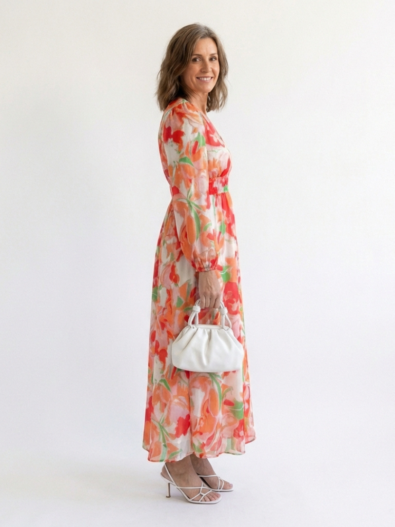 Althea | Długa Sukienka Maxi w Kwiaty