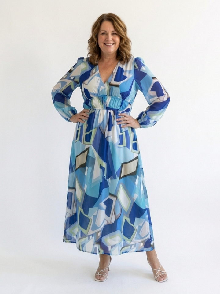 Althea | Długa Sukienka Maxi w Kwiaty