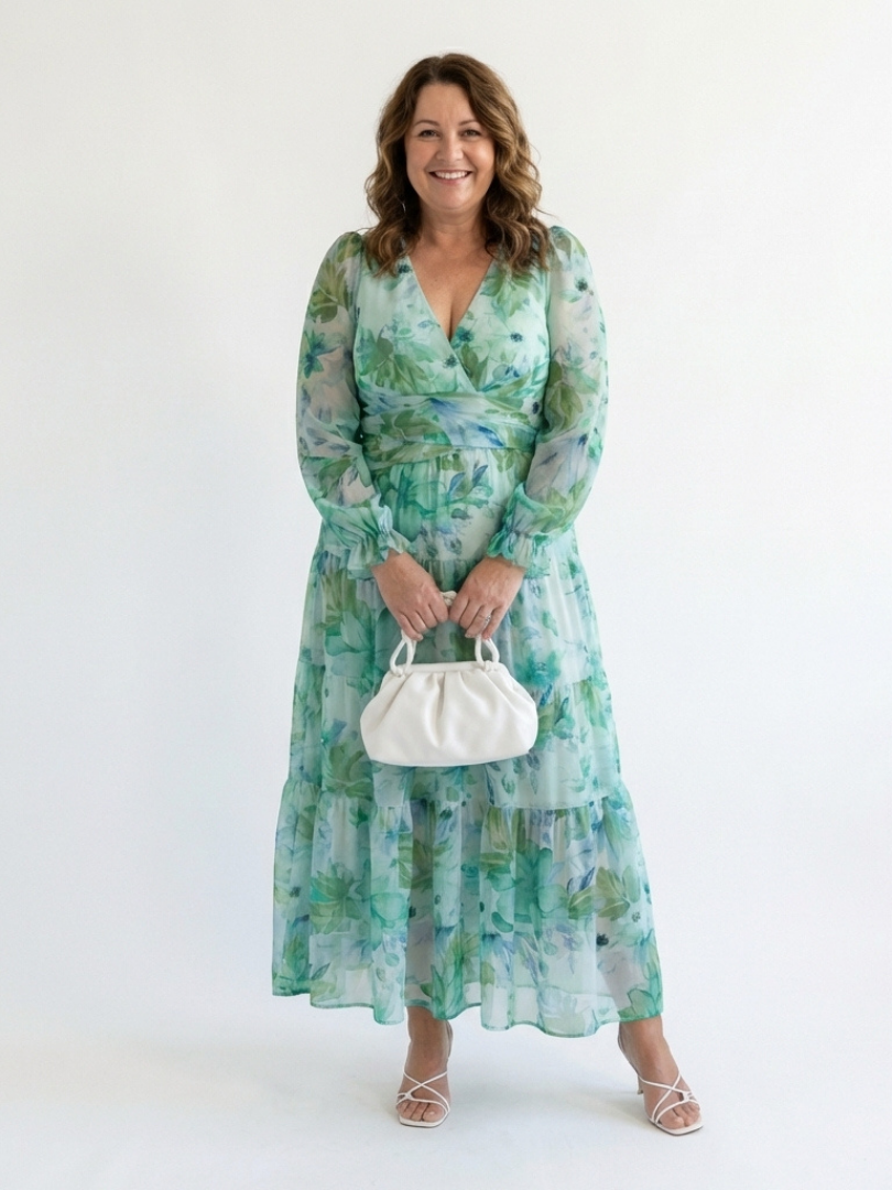 Althea | Długa Sukienka Maxi w Kwiaty